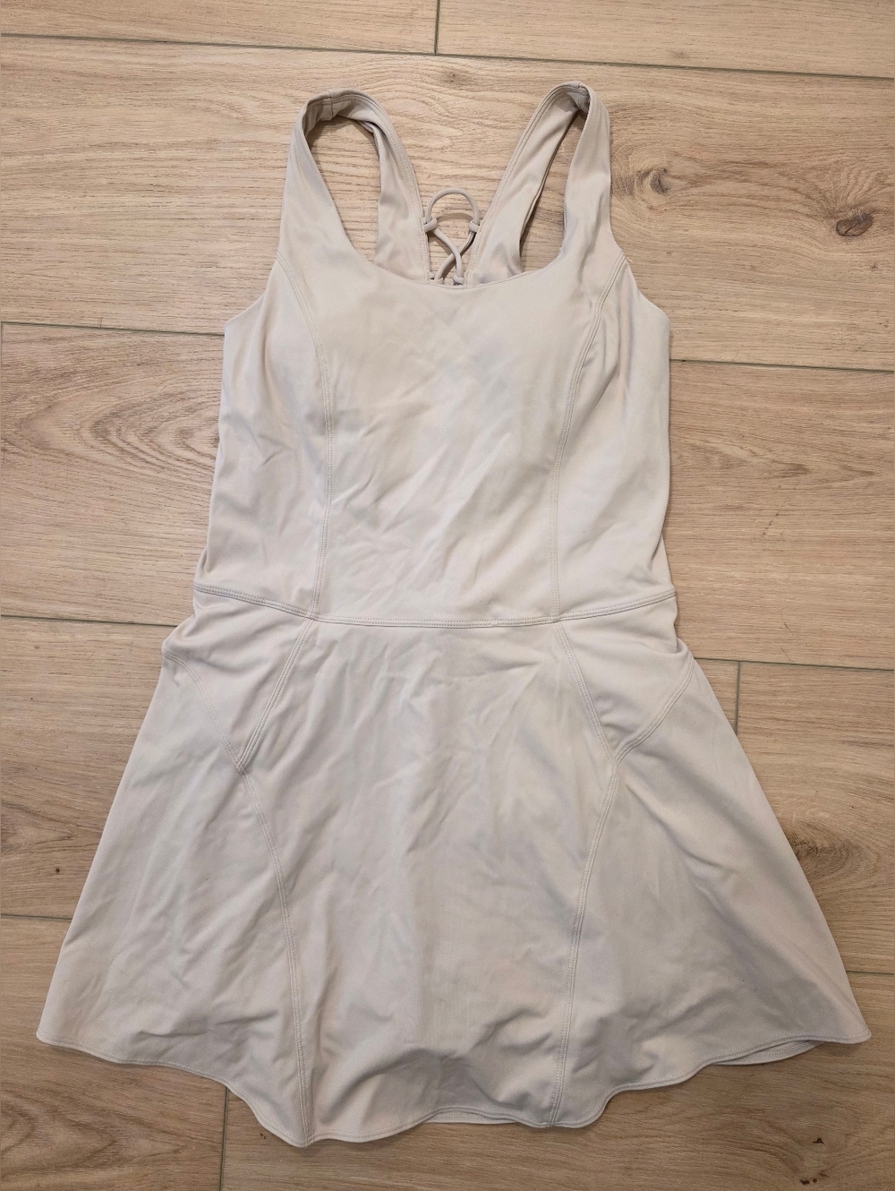 JoyLab Cream Racerback Tennis Dress